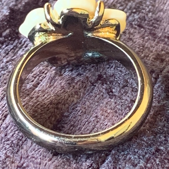 Micro pave faux diamond halo ring - Picture 2 of 7